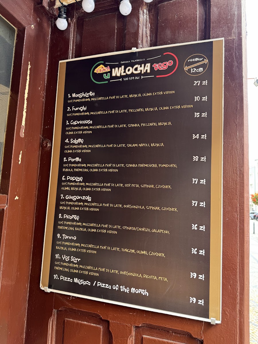 Menu Pizza U Włocha Tego-2